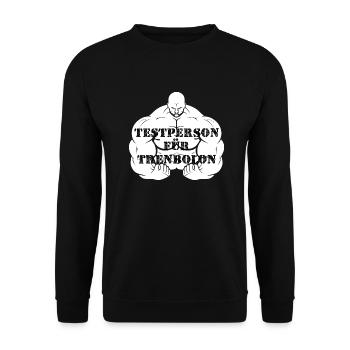 Testperson - Unisex Pullover - Schwarz - Vorne - Alina (178cm) & Michal (187cm)