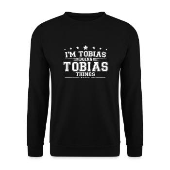 Tobias - Sweat-shirt Unisexe - noir - Devant - Alina (178cm) & Michal (187cm)
