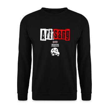 "Artisang" tatoueur - Sweat-shirt Unisexe - noir - Devant - Alina (178cm) & Michal (187cm)
