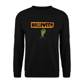 Halloween Haupt - Unisex Pullover - Schwarz - Vorne - Alina (178cm) & Michal (187cm)