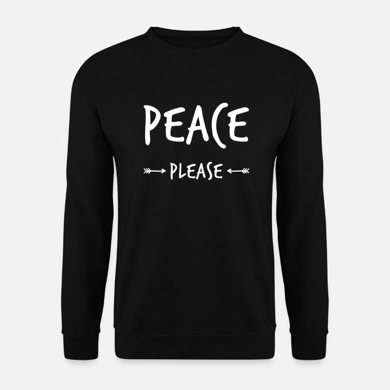 Peace Please Frieden Weltfrieden Ukraine - Unisex Pullover - Schwarz