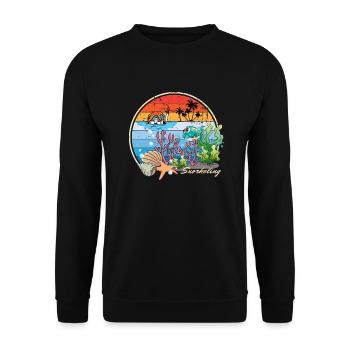 Snorkeling Snorkeling Vacances Plage Plongée en Mer - Sweat-shirt Unisexe - noir - Devant - Alina (178cm) & Michal (187cm)