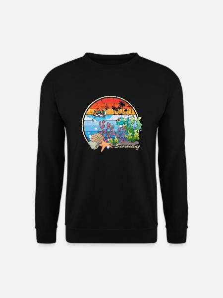 Snorkeling schnorcheln Urlaub Strand Meer Tauchen - Unisex Pullover - Schwarz