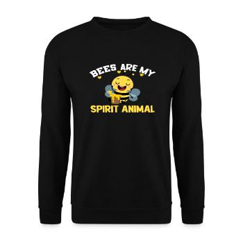 Les abeilles sont mon animal spirituel - Sweat-shirt Unisexe - noir - Devant - Alina (178cm) & Michal (187cm)