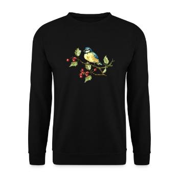 Colorful bird - Unisex Sweatshirt - black - Front - Alina (178cm) & Michal (187cm)
