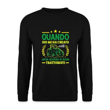 Agricoltura Buoni Trattoristi Trattore - Unisex Pullover - Schwarz - Vorne - Alina (178cm) & Michal (187cm)