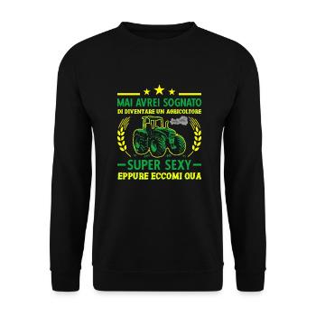 Agricoltura Agricoltore Super Sexy Trattore - Unisex Pullover - Schwarz - Vorne - Alina (178cm) & Michal (187cm)
