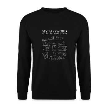 Math My Password Is The Last 8 Digits Of Pi 3,14 - Unisex Pullover - Schwarz - Vorne - Alina (178cm) & Michal (187cm)