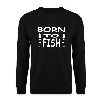 Angling - Unisex Sweatshirt - black - Front - Alina (178cm) & Michal (187cm)