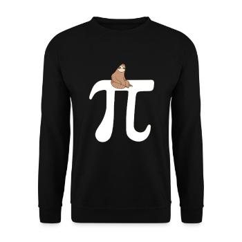 Math Sloth Pi - Unisex Sweatshirt - black - Front - Alina (178cm) & Michal (187cm)