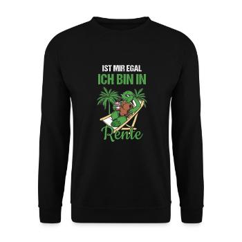 Pensionierung Ist Mir Egal Ich Bin In Rente - Unisex Pullover - Schwarz - Vorne - Alina (178cm) & Michal (187cm)