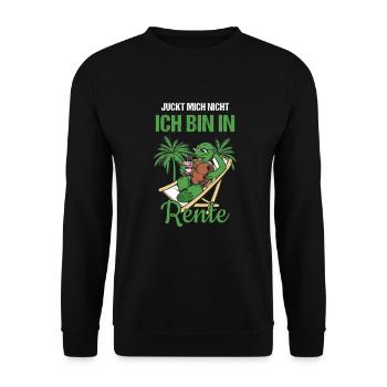 Pensionierung Juckt Mich Nicht Ich Bin In Rente - Unisex Pullover - Schwarz - Vorne - Alina (178cm) & Michal (187cm)
