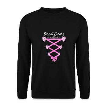 Volksfest Dirndl Ersatz - Unisex Pullover - Schwarz - Vorne - Alina (178cm) & Michal (187cm)