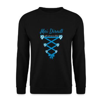 Mei Dirndl Gob's Net Mer In 5XL Dirndl Ersatz - Unisex Pullover - Schwarz - Vorne - Alina (178cm) & Michal (187cm)