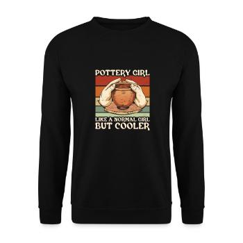Fille comme une fille normale mais céramique cool - Sweat-shirt Unisexe - noir - Devant - Alina (178cm) & Michal (187cm)