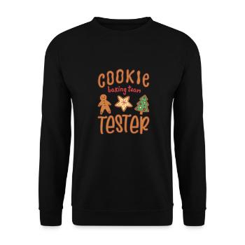 Baking Cookie Baking Team Tester Cookie - Unisex Sweatshirt - black - Front - Alina (178cm) & Michal (187cm)