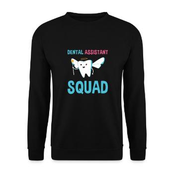Hygienist Dental Assistant Squad Dental Assistant - Unisex Pullover - Schwarz - Vorne - Alina (178cm) & Michal (187cm)