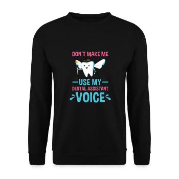 My Dental Assistant Voice Dental Assistant - Unisex Pullover - Schwarz - Vorne - Alina (178cm) & Michal (187cm)