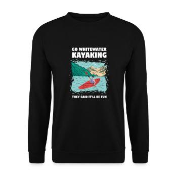 Whitewater Kayaking They Said Whitewater Kayaking - Unisex Sweatshirt - black - Front - Alina (178cm) & Michal (187cm)