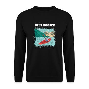 Best Boofer Whitewater Kayaking - Unisex Sweatshirt - black - Front - Alina (178cm) & Michal (187cm)