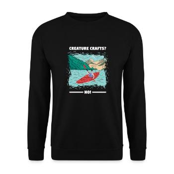 Creature Crafts? No! Whitewater Kayaking - Unisex Sweatshirt - black - Front - Alina (178cm) & Michal (187cm)
