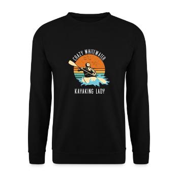 Crazy Whitewater Kayaking Lady - Sweat-shirt Unisexe - noir - Devant - Alina (178cm) & Michal (187cm)