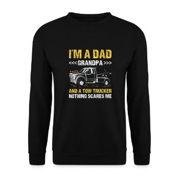 I'm A Dad Grandpa And A Tow Trucker Operator - Unisex Sweatshirt - black - Front - Alina (178cm) & Michal (187cm)