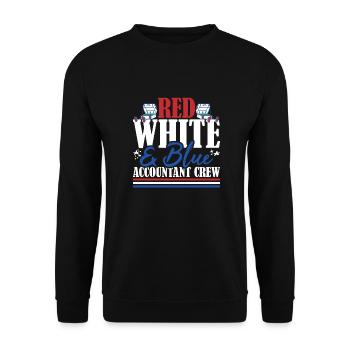 Vétéran du drapeau américain Rouge Blanc & Bleu Équipe comptable - Sweat-shirt Unisexe - noir - Devant - Alina (178cm) & Michal (187cm)