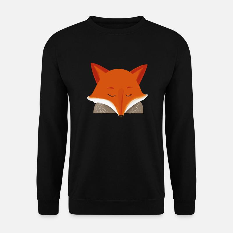 Schlafender Fuchs Schlafshirt Fuchs Liebhaber - Unisex Pullover - Schwarz