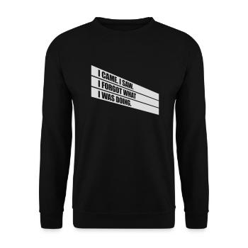 I came saw forget - Unisex Sweatshirt - black - Front - Alina (178cm) & Michal (187cm)