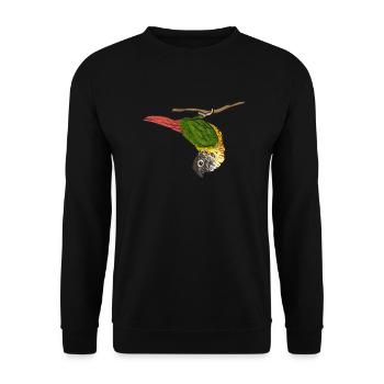 Molina Perruche Perroquet Oiseau Perruche Soleil - Sweat-shirt Unisexe - noir - Devant - Alina (178cm) & Michal (187cm)