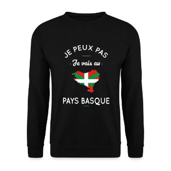 Mode Basque activé - Sweat-shirt Unisexe - noir - Devant - Alina (178cm) & Michal (187cm)
