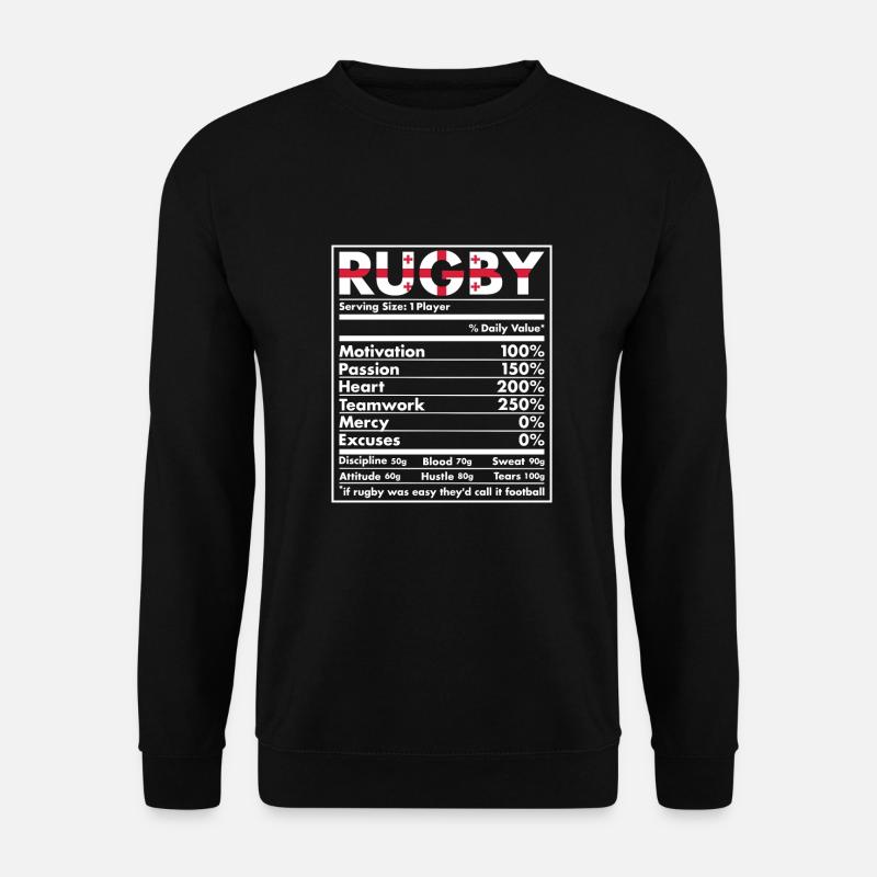 Nutrition Rugby - Unisex Pullover - Schwarz