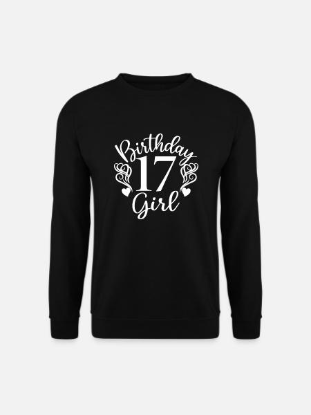 17e verjaardag meisje, 17 jaar oud cadeau voor tieners - Uniseks sweater - zwart