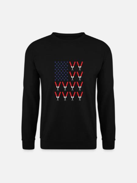 Sport Us Flag Cricket - Unisex Sweatshirt - black
