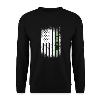Sport Us Flag Cricket - Unisex Pullover - Schwarz - Vorne - Alina (178cm) & Michal (187cm)