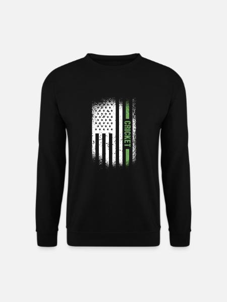 Sport Us Flag Cricket - Unisex Pullover - Schwarz