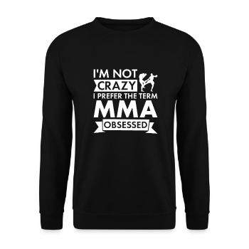 Sport Je ne suis pas fou de MMA - Sweat-shirt Unisexe - noir - Devant - Alina (178cm) & Michal (187cm)