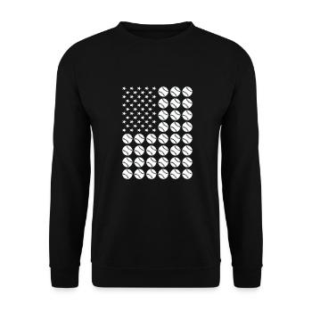 Sport Us Flag Baseball - Unisex Pullover - Schwarz - Vorne - Alina (178cm) & Michal (187cm)