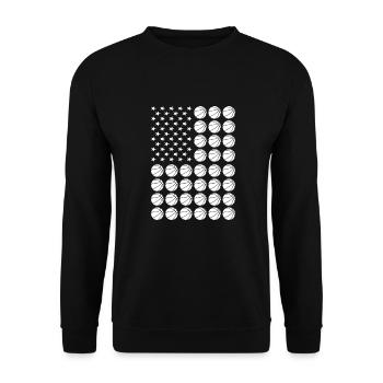Sport Us Flag Basketball - Unisex Sweatshirt - black - Front - Alina (178cm) & Michal (187cm)