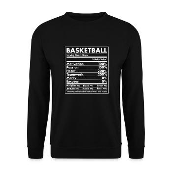 Sports Nutrition Basketball - Unisex Sweatshirt - black - Front - Alina (178cm) & Michal (187cm)