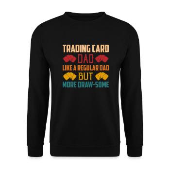 Trading Card Dad Like A Regular Dad Collector TCG - Unisex Sweatshirt - black - Front - Alina (178cm) & Michal (187cm)