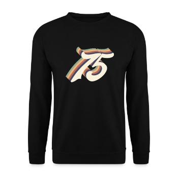 Vintage 75th anniversary - Unisex Sweatshirt - black - Front - Alina (178cm) & Michal (187cm)