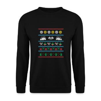 Sport X-Mas Christmas Drifting - Unisex Pullover - Schwarz - Vorne - Alina (178cm) & Michal (187cm)