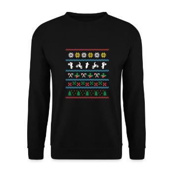 Sport X-Mas Noël Motocross - Sweat-shirt Unisexe - noir - Devant - Alina (178cm) & Michal (187cm)