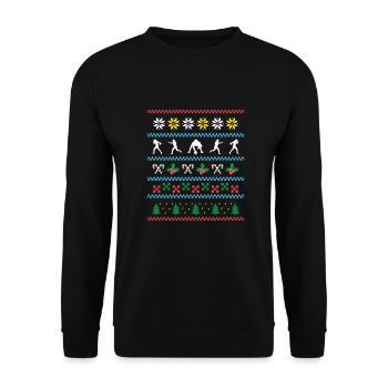 Sport Noël Noël Football américain - Sweat-shirt Unisexe - noir - Devant - Alina (178cm) & Michal (187cm)