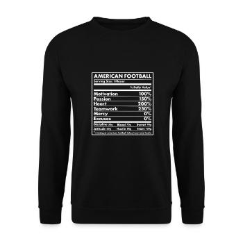 Sport Nutrition American Football - Unisex Pullover - Schwarz - Vorne - Alina (178cm) & Michal (187cm)