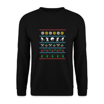 Sport X-Mas Christmas Roller Derby - Sweat-shirt Unisexe - noir - Devant - Alina (178cm) & Michal (187cm)