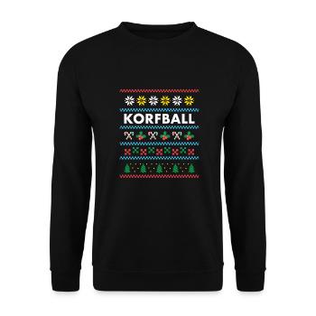 Sport X-Mas Christmas Korfball - Unisex Sweatshirt - black - Front - Alina (178cm) & Michal (187cm)