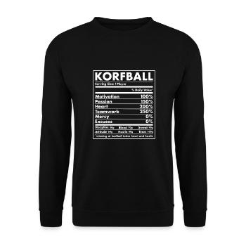 Sport Nutrition Korfball - Unisex Sweatshirt - black - Front - Alina (178cm) & Michal (187cm)